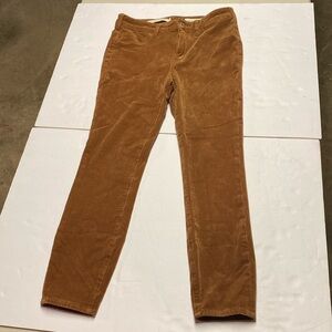 Anthropologie Pilcro Brown Corduroy Pants High Rise Skinny Ankle Women’s Size 28